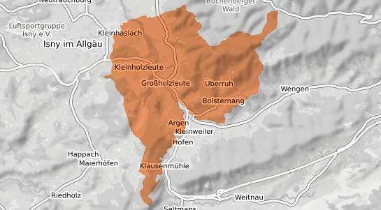 Mietspiegelkarte Isny im Allg&auml;u Grossholzleute